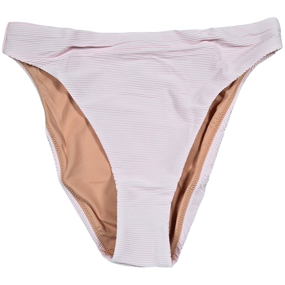 J. Crew Ribbed high-rise cheeky bikini bottom Pink‎ XS NWT